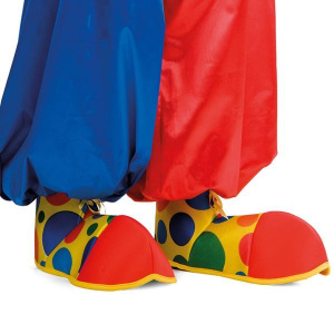 SHOE COVERS CLOWN FABRIC ADULT SIZE