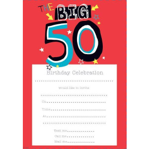 INVITATION BIRTHDAY 50TH MALE 20 S