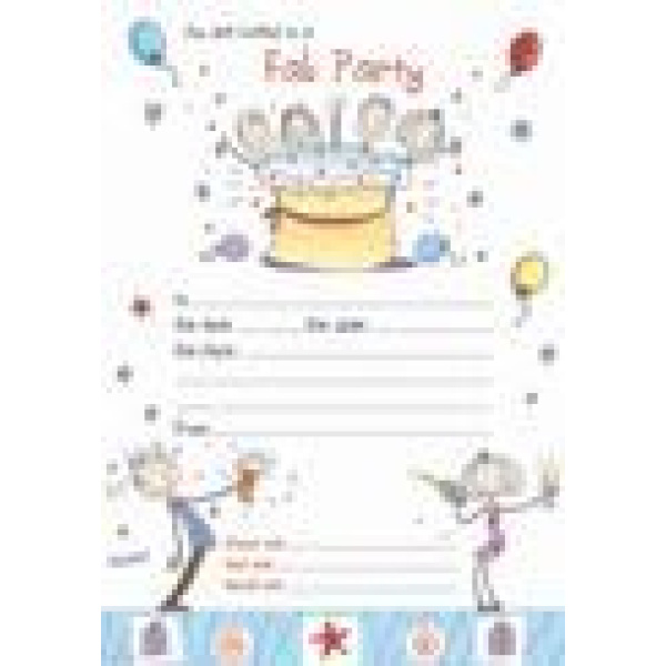 INVITATION PARTY 20 SHEETS WITH EN