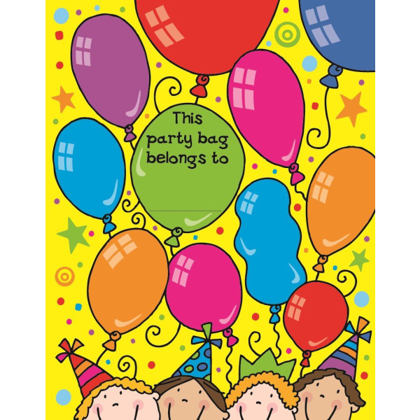 LOOT BAG BALLOONS & KIDS 10 PK