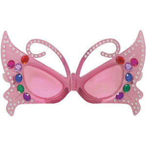 PINK DAME BUTTERFLY GLASSES + GEMS