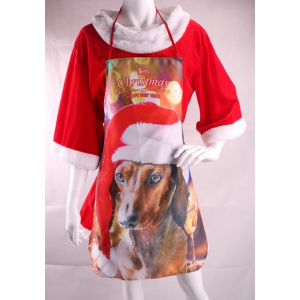 CHRISTMAS APRON DOG DESIGN