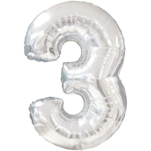 BALLOON FOIL - NUMBER 3 SILVER