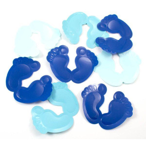 CONFETTI BABY BOY BLUE FOOTPRINTS