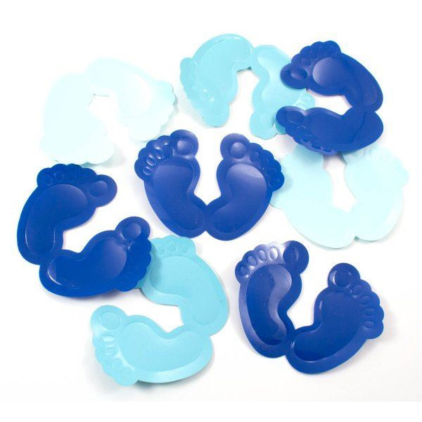 CONFETTI BABY BOY BLUE FOOTPRINTS