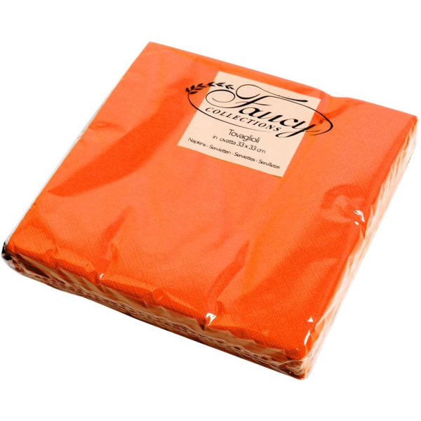 NAPKINS 2 PLY 33 X 33CM ORANGE 25'