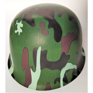 HAT PLASTIC ARMY CAMO HELMET