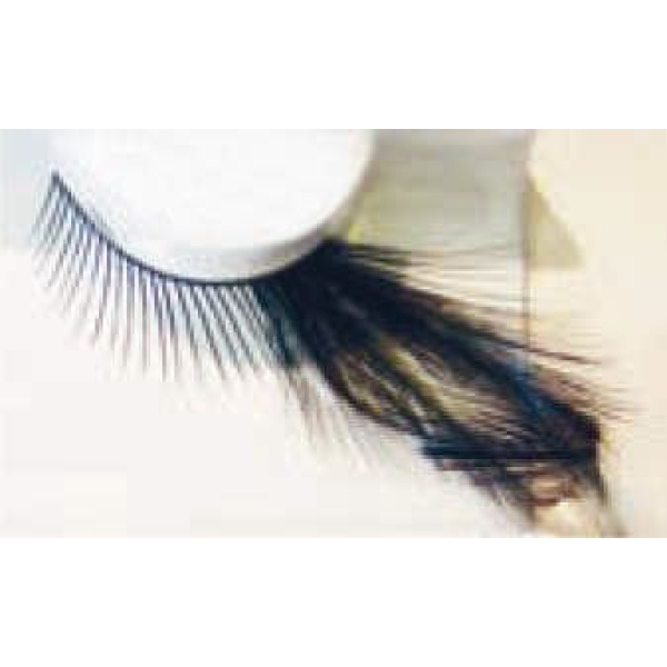 EYE LASHES FEATHER BLACK SHORT LONG