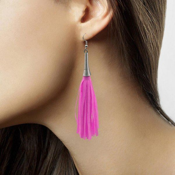 EARRINGS NEON PINK