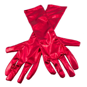 GLOVES METALLIC RED