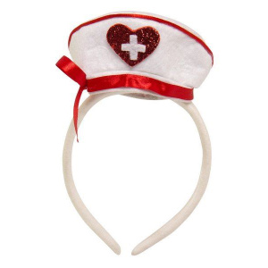 TIARA NURSE HAT WITH RIBBON