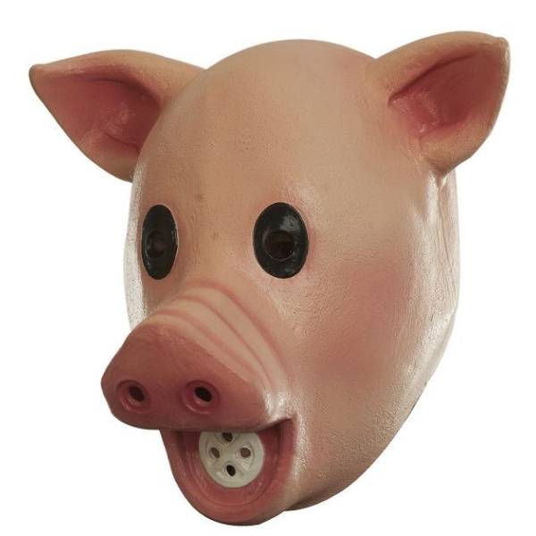 MASK HEAD HUMOR SQUEAKY PIG WITH SOUND