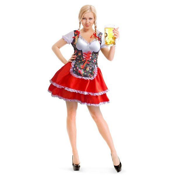 OKTOBERFEST DRESS TIROLER FLOWERS S/M