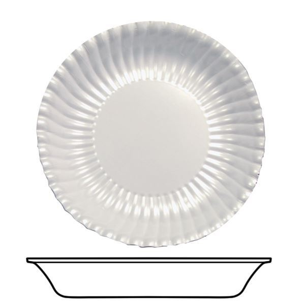 BOWLS CARD 22CM PEARL WHITE 10'S