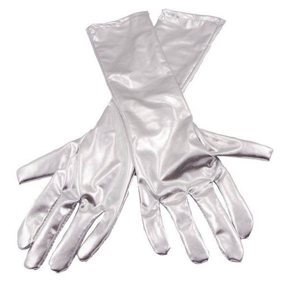 GLOVES METALLIC SILVER