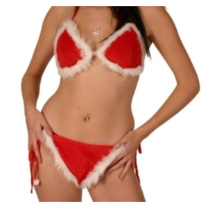 SANTA MISS PLUSH BRA & THONG