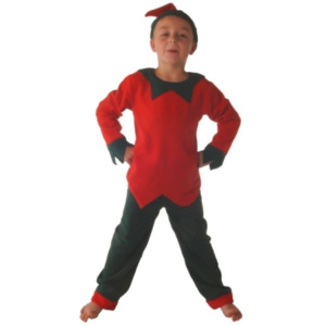 ELF RED AND GREEN CHILD SUIT SMALL