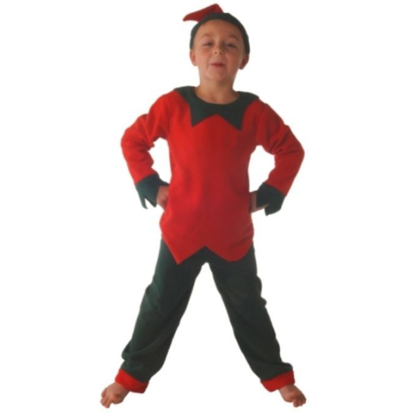 ELF RED AND GREEN CHILD SUIT SMALL