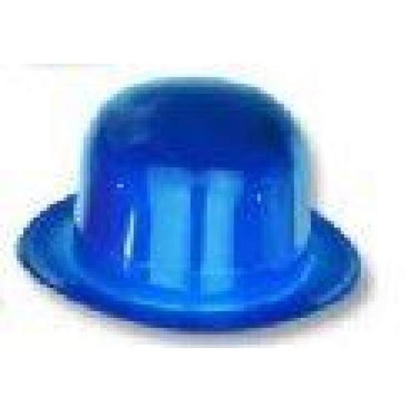 HAT PLASTIC BOWLER BLUE ADULT