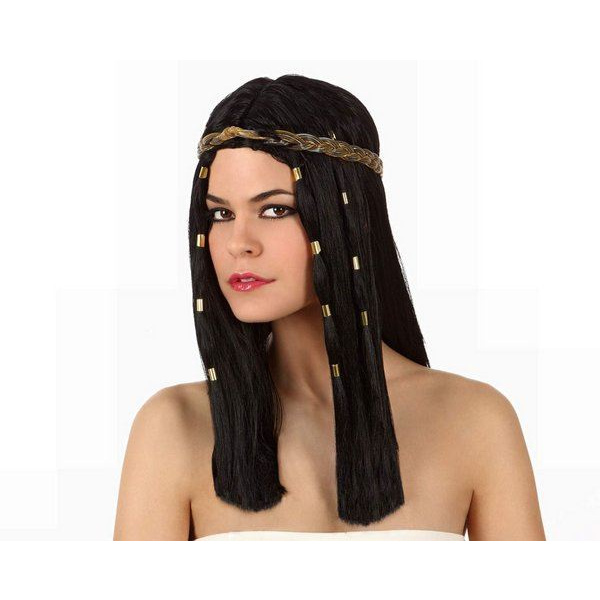 HAIR - WIG EGYPTIAN LADY BLACK - GOLD AC