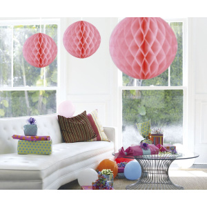 HONEYCOMB PAPER BALL PINK BABY 50CM