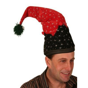 HAT ELF SHAPED WITH PRINTED STARS & MOON