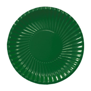 PLATES CARD 18CM GREEN DARK 10'S