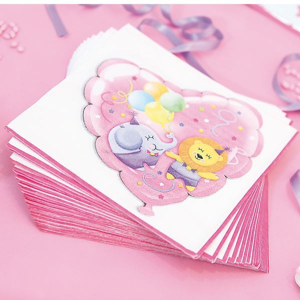 BABY GIRL PARTY NAPKINS PAPER 20'S