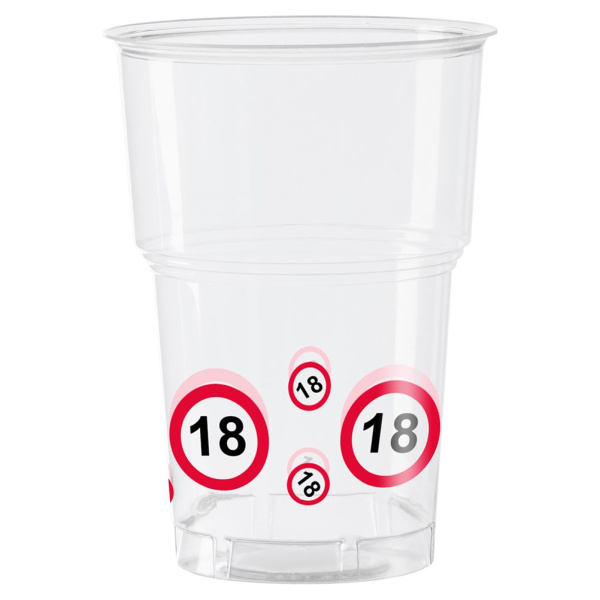 CUPS TRAFFIC SIGN 18TH BIRTHDAY 10'S